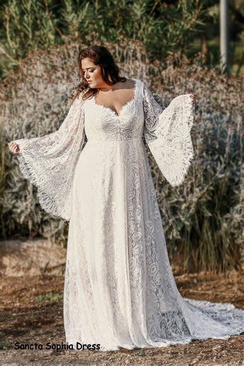 Unveil the Charm of Boho Chic with Plus Size Boho Wedding Dresses - Perfect for Every Curvy Bride!